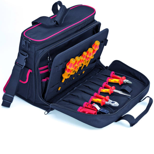 KNIPEX - Werkzeugtasche Service Elektro, 11-teilig sw 440x340x200
