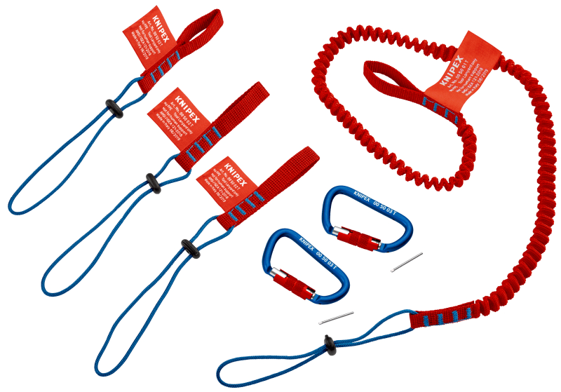 KNIPEX - KNIPEX TT Fangleine-Set (1 Leine, 2 Karabiner, 3 Schlaufen)