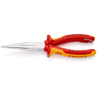 KNIPEX - VDE-Flachrundzange mit Schneide, gerade, 2K, 200 mm, Öse, SB