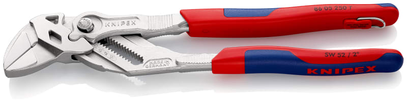 KNIPEX - Zangenschlüssel, verchromt, 2-K, 250 mm, SW 52 mm, Öse