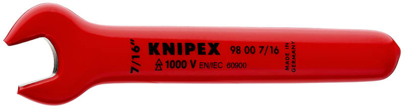 KNIPEX - Maulschlüssel isoliert 1000V, 15° gew., SW7/16 -Länge 120mm