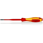 KNIPEX - Schraubendreher SLIM für Schlitzschr, VDE 2K, 4,0 x 0,8 mm