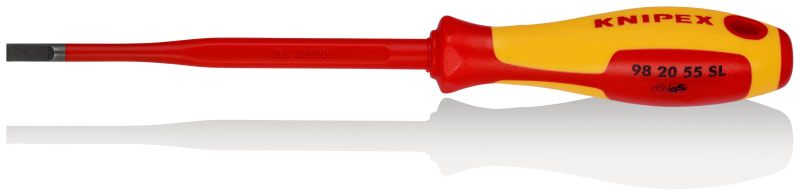 KNIPEX - Schraubendreher SLIM für Schlitzschr, VDE 2K, 5,5 x 1,0 mm