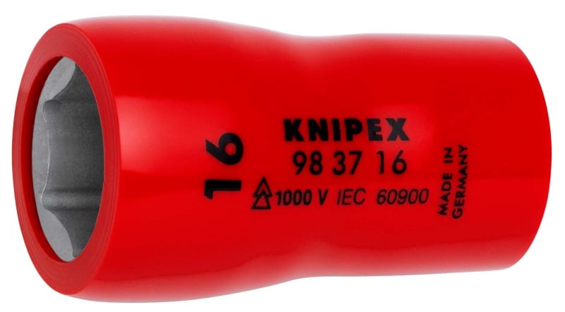 KNIPEX - Steckschlüsseleinsatz für 3/8, VDE-isoliert, SW 16 mm