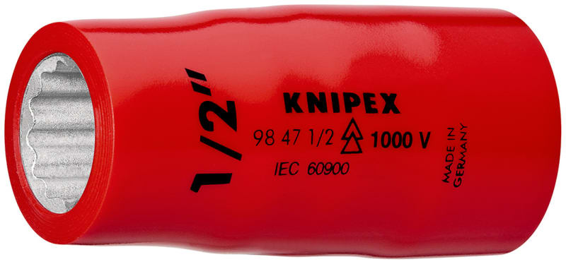 KNIPEX - Steckschlüsseleinsatz für 1/2, VDE-isoliert, 1/2