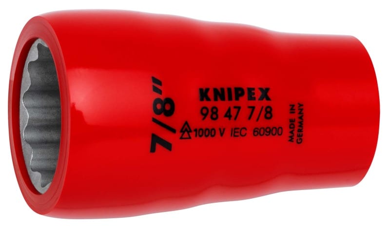 KNIPEX - Steckschlüsseleinsatz für 1/2, VDE-isoliert, 7/8