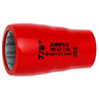 KNIPEX - Steckschlüsseleinsatz für 1/2, VDE-isoliert, 7/8