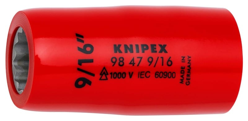 KNIPEX - Steckschlüsseleinsatz für 1/2, VDE-isoliert, 9/16