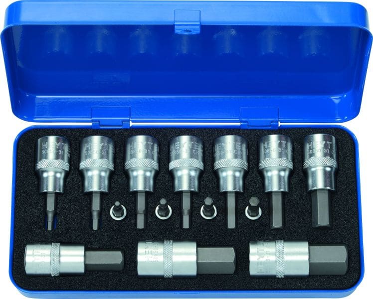 HEYTEC - Schraubendrehereinsatz-Sortiment, 14-tlg. 220 x 120 x 40 mm