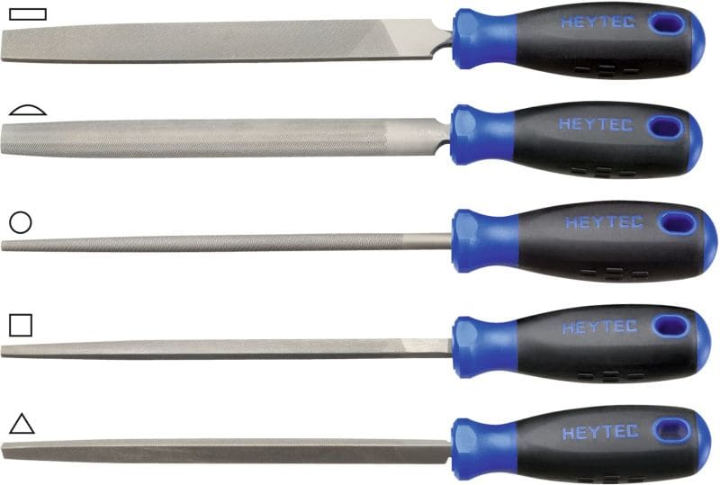 HEYTEC - Werkstattfeilen-Satz 5- tlg. 8''/200mm