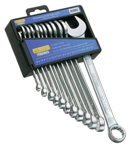 HEYTEC - Ringmaulschlüsselsatz im Halter 6 - 19 mm