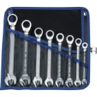HEYTEC - Knarren-Ringmaulschlüsselsatz, umschaltbar SW 8-19 mm