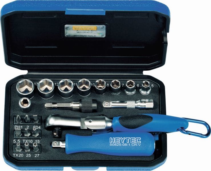 HEYTEC - 1/4'' Steckschlüsselgarnitur, 22-tlg.