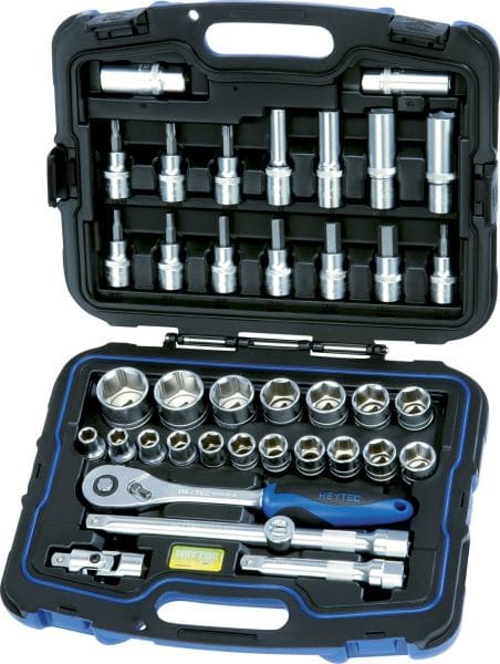 HEYTEC - 1/2'' Steckschlüsselgarnitur, 39-tlg. 1/2'', Satz 39-tlg.