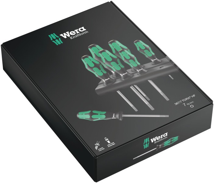 WERA - Schraubendrehersatz mit Haltefunktion + Rack, 367/7 HF Rack