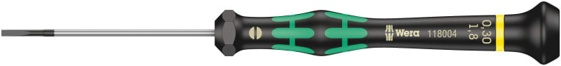 WERA - 2035 Elektroniker-Schlitzschraubendreher, 0,30 x 1,8 x 60 mm