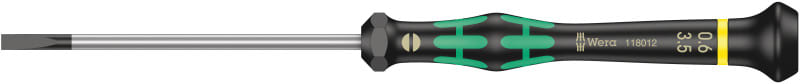 WERA - 2035 Elektroniker-Schlitzschraubendreher, 0,60 x 3,5 x 80 mm
