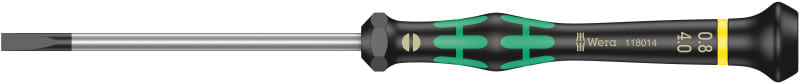 WERA - 2035 Elektroniker-Schlitzschraubendreher, 0,80 x 4 x 80 mm