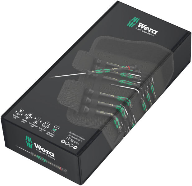 WERA - Elektroniker-Schraubendrehersatz, Kraftform Micro-Set/12