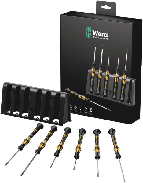 WERA - Elektroniker-Schraubendrehersatz + Rack, 1578 A/6 Rack ESD