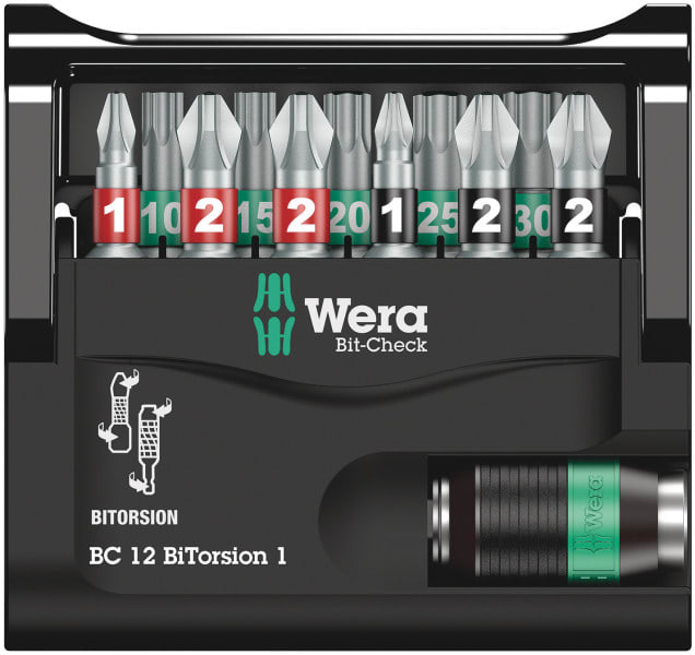 WERA - Bit-Sortiment, Bit-Check 12 BiTorsion 1, 12-teilig