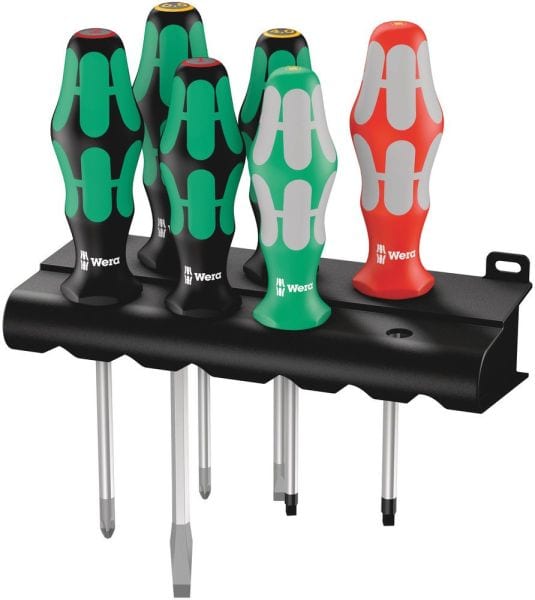 WERA - 334/368/6 Schraubendrehersatz + Rack, 6-teilig