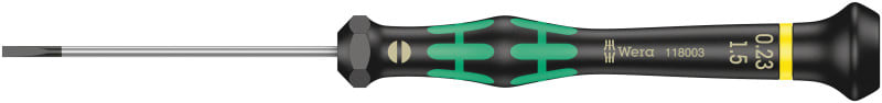 WERA - 2035 Elektroniker-Schlitzschraubendreher, 0,23 x 1,5 x 60 mm
