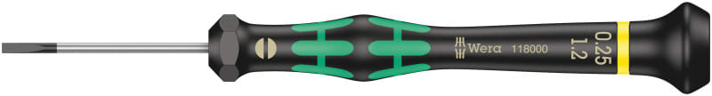 WERA - 2035 Elektroniker-Schlitzschraubendreher, 0,25 x 1,2 x 40 mm