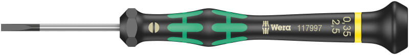 WERA - 2035 Elektroniker-Schlitzschraubendreher, 0,35 x 2,5 x 40 mm