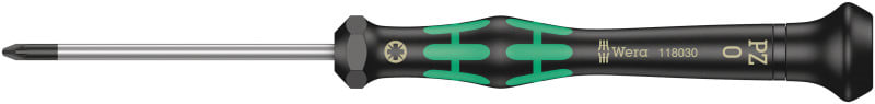 WERA - Elektroniker-Kreuzschlitzschraubendreher, 2055 PZ 0 x 60 mm