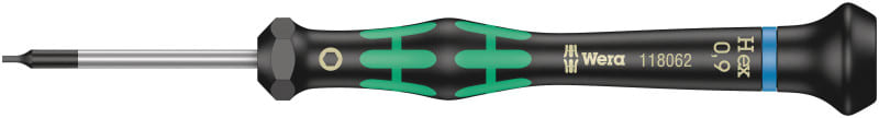 WERA - 2054 Elektroniker-Sechskantschraubendreher, 0,9 x 40 mm