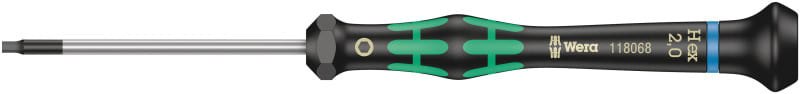 WERA - 2054 Elektroniker-Sechskantschraubendreher, 2 x 60 mm
