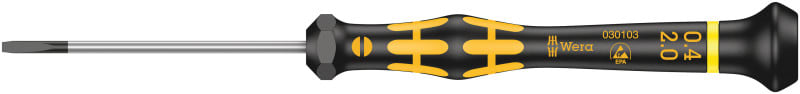WERA - Schlitz-Schraubendreher, 1578 A ESD Micro 0,40 x 2,0 x 60 mm