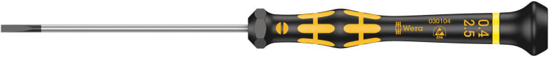 WERA - Schlitz-Schraubendreher, 1578 A ESD Micro 0,40 x 2,5 x 80 mm