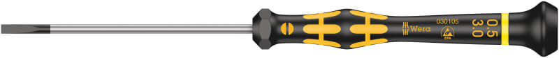 WERA - Schlitz-Schraubendreher, 1578 A ESD Micro 0,50 x 3,0 x 80 mm