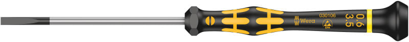 WERA - Schlitz-Schraubendreher, 1578 A ESD Micro 0,60 x 3,5 x 80 mm