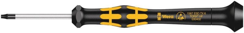 WERA - Schraubendreher, 1567 ESD Micro HF TX 6 x 40 mm