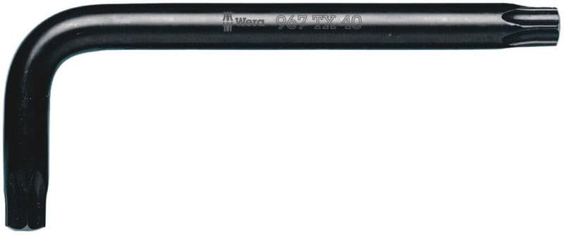 WERA - 967 Winkelschlüssel TORX®, BlackLaser, TX 20 x 57 mm