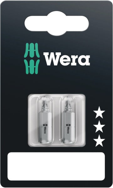 WERA - Phillips-Recess-Bit, 851/1 Z SB Bits, PH 1 x 25 mm, 2-teilig