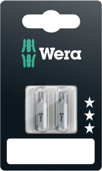 WERA - Pozidriv-Bit, 855/1 Z SB Bits, PZ 2 x 25 mm, 2-teilig