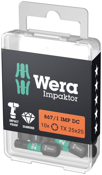 WERA - 867/1 IMP DC Impaktor TORX® Bits, TX 25 x 25 mm