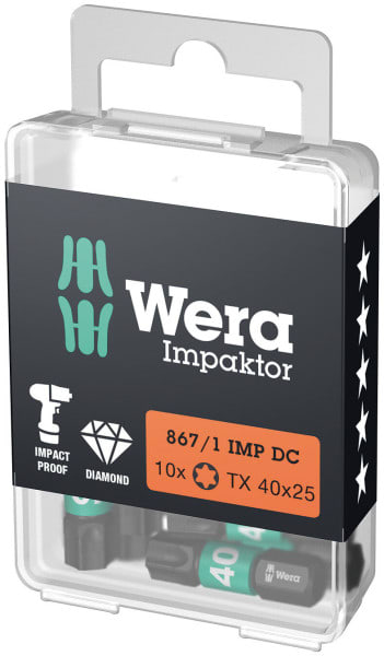 WERA - 867/1 IMP DC Impaktor TORX® Bits, TX 40 x 25 mm