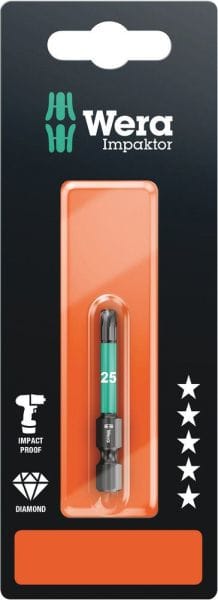 WERA - 867/4 IMP DC SB Impaktor Bits, TX 25 x 50 mm