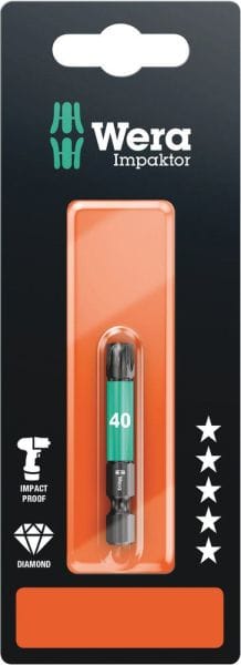 WERA - 867/4 IMP DC SB Impaktor Bits, TX 40 x 50 mm