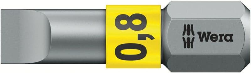 WERA - Schlitz-Bit, 800/1 BTZ Bits, 0,8 x 5,5 x 25 mm