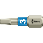 WERA - Innensechskant-Bits, 3840/1 TS Bits, Edelstahl, 3 x 25 mm