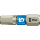 WERA - Innensechskant-Bits, 3840/1 TS Bits, Edelstahl, 5 x 25 mm