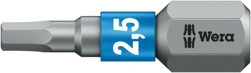 WERA - Innensechskant-Bit, 840/1 BTZ Bits, 2,5 x 25 mm