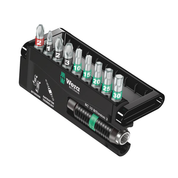 WERA - Bit-Sortiment, Bit-Check 10 BiTorsion 3 SB, 10-teilig