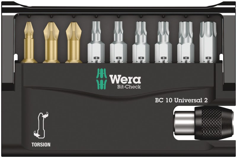 WERA - Bit-Sortiment, Bit-Check 10 Universal 2, 10-teilig